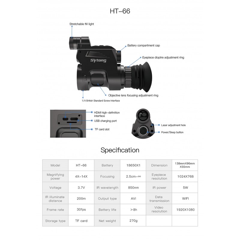 MONOCULAR NOCTURNO SYTONG HT-66